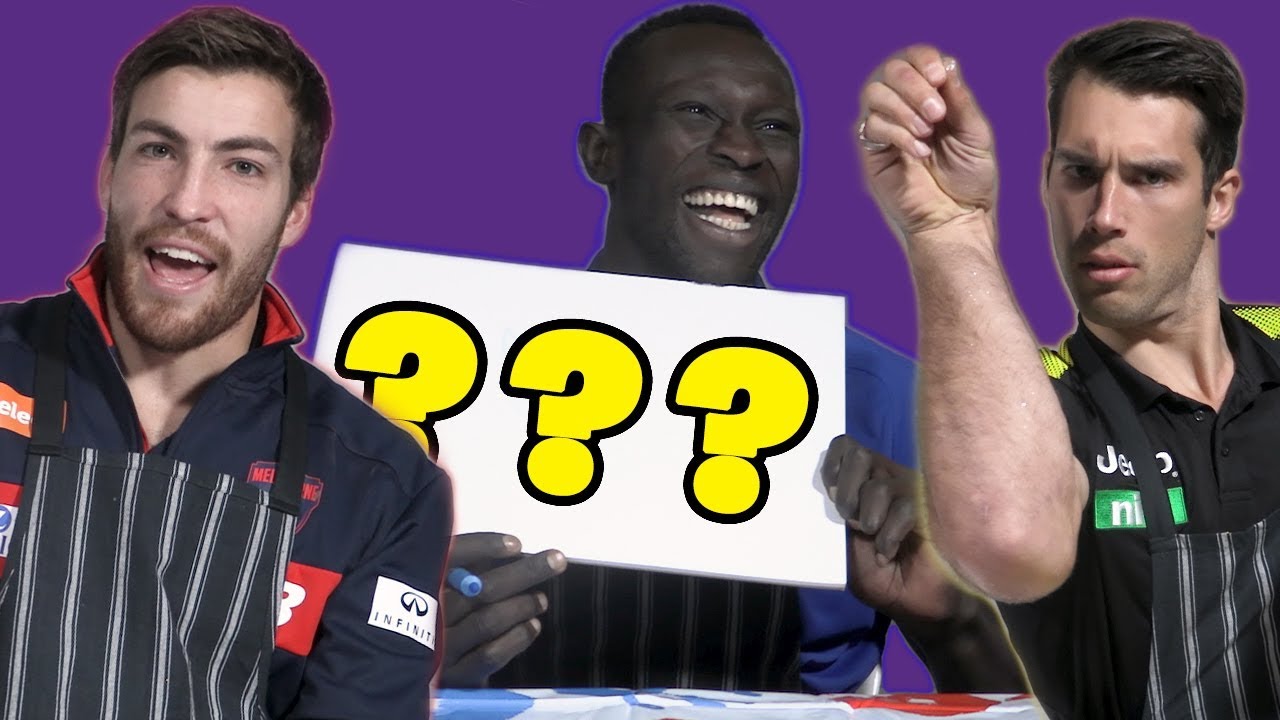 CAN AFL PLAYERS CREATE ART?! AFL Players try to draw their logo from memory YouTube