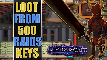 LOOT FROM 500 RAIDS KEYS! *WE GOT INSANELY LUCKY!* + Giveaway!! [Customscape RSPS]