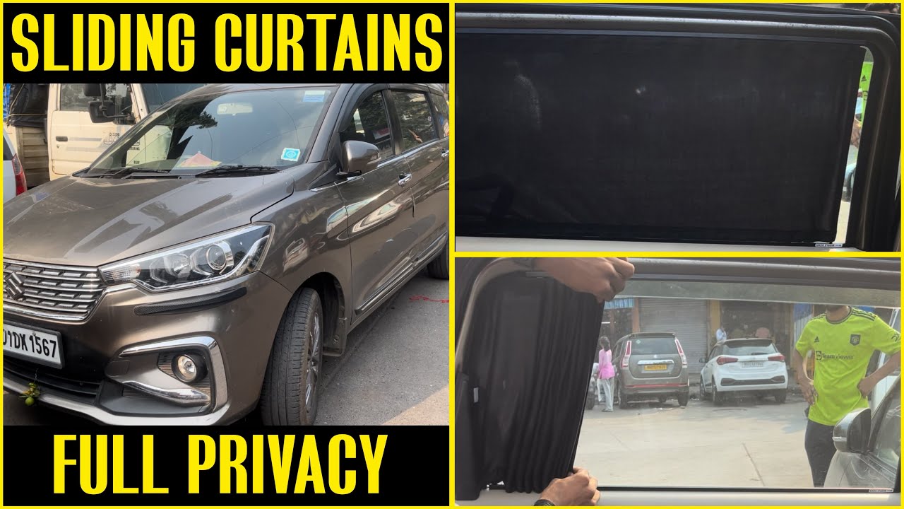 Sliding Window Curtains for cars Ertiga Accessories Ertiga window curtains Rajvir Car Hub
