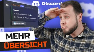 DISCORDSERVER zu unübersichtlich? Discord TICKET TOOL hilft!