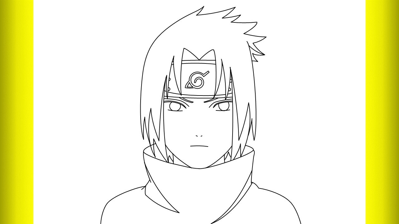 Line art Sasuke Uchiha Drawing Naruto Shippuden: Naruto vs. Sasuke