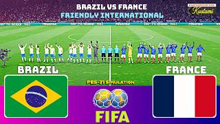 🔴BRAZIL vs FRANCE🔥Epic Friendly Clash🔥PES 2021 Simulation 😱⚽ screenshot 3