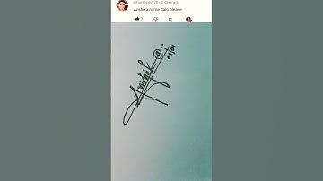 anshika name calligraphy #calligraphy #signaturestyle #ytshorts #shorts ❤️❤️