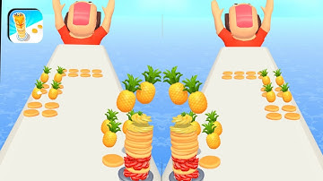 Pancake 🥞 run🏃💨 walkthrough👣 mobile all levels gameplay iOS new update 🤡 Max level 🟡⚫ #12