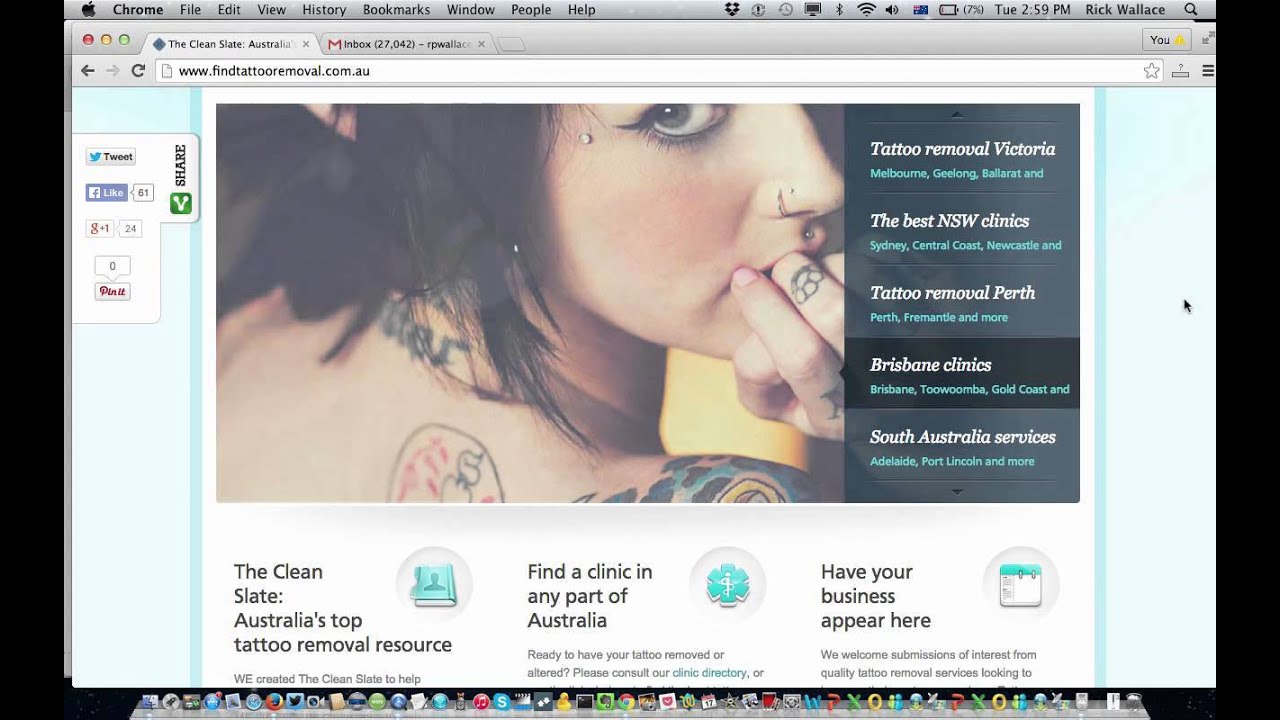 Tattoo Removal Hobart at The Clean Slate: Australia's top tattoo removal resource - YouTube