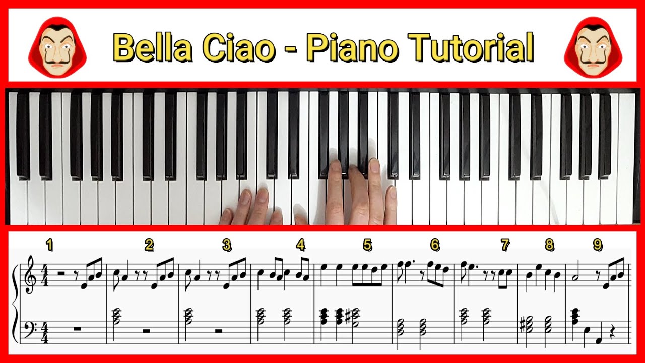 BELLA CIAO PIANO TUTORIAL - YouTube