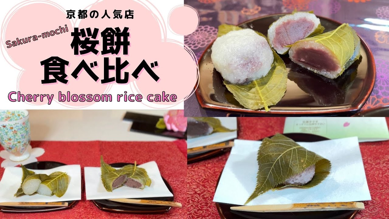 【桜もち食べ比べ　京都で人気の桜もち】行列店、売り切れ店、〇〇の入ってないお店。この時期だけのお楽しみ🌸 #桜もち #京都 #京都行列店 #京都グルメ #Kyoto #Sakuramochi ＃仙太郎