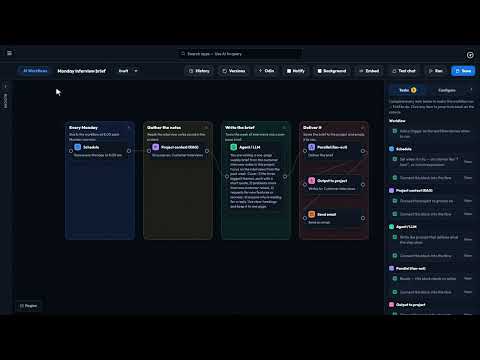 Video thumbnail: Build a Workflow by Asking Odin