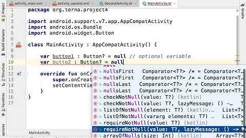 Video 05- optional variable kotlin Intent