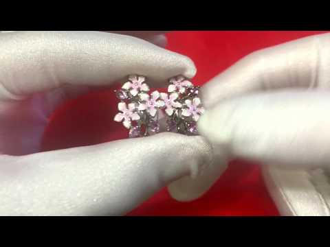 Серьги из серебра с эмалью с аметистами Sokolov 92021420 Серьги из серебра с эмалью с аметистами Sokolov 92021420