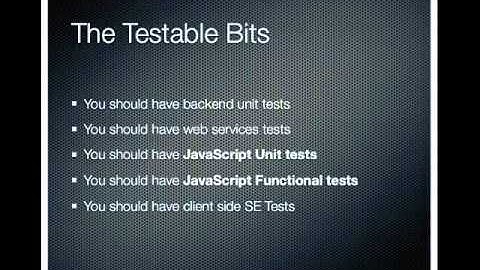 Javascript Testing Via Selenium: The Good, The Bad, The Obvious