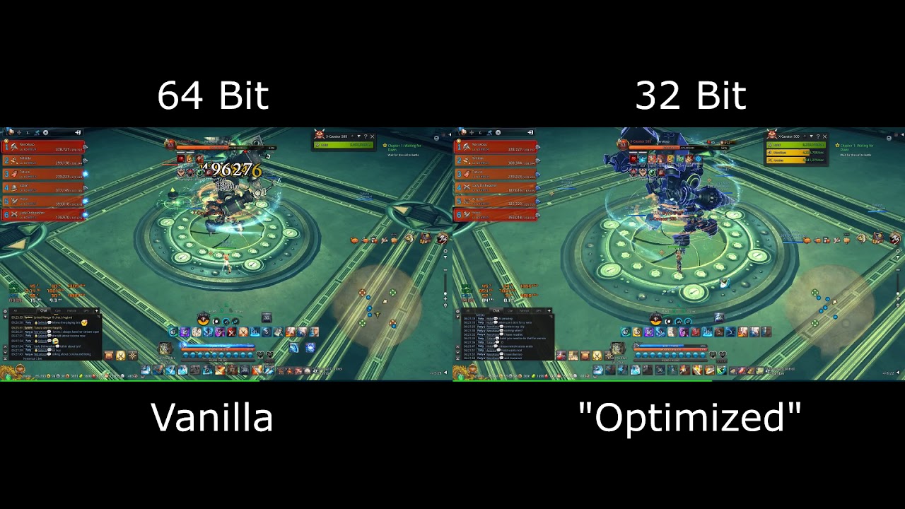 Blade And Soul 64bit Vanilla Vs 32bit Optimized Youtube