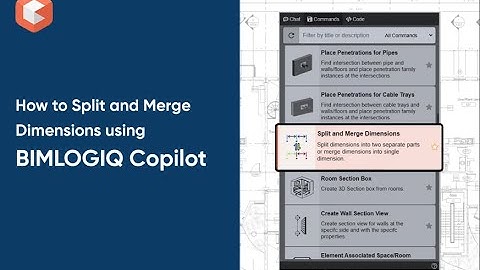 Split and Merge Dimensions in Revit Using BIMLOGIQ Copilot