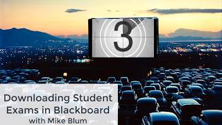 Download student exams in Blackboard