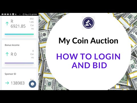 My Coin Auction - How to login and bid Rands - My Coin Live mycoin.live