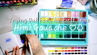 Unboxing New Art Supplies Haul | Himi Gouache 🎨 #painting #art #minisketchbook #sketch