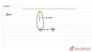 What is the minimum speed required at the bottom to perform a vertical loop, if the