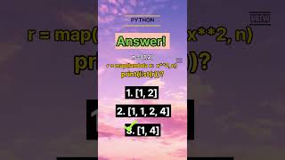 map function of Python #quiz #python #pythontutorial #pythonlearning #pythonprogramming