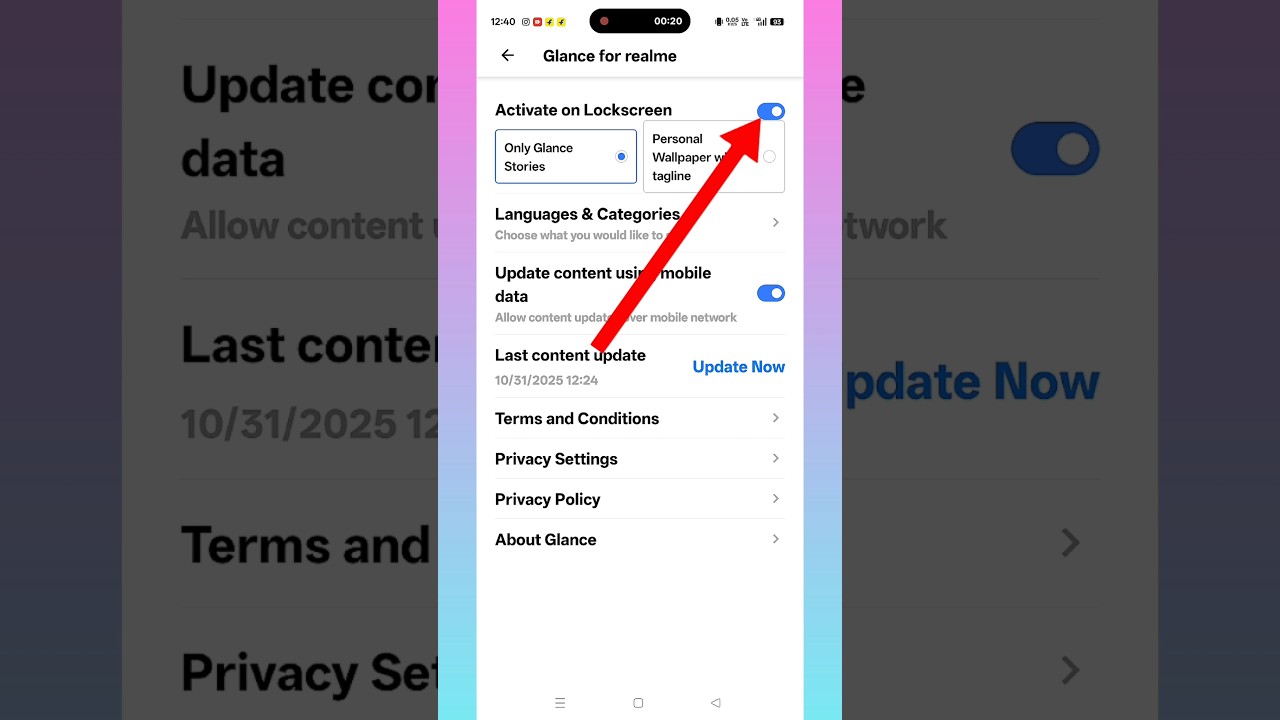 How to change automatic lock screen wallpaper in realme phone 