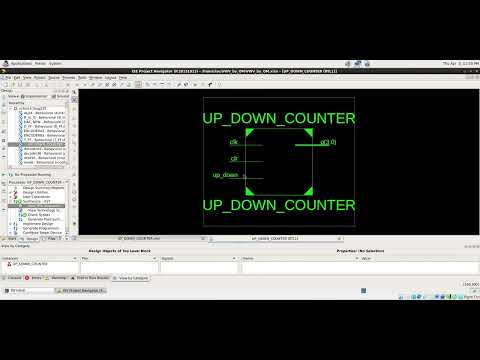 4-bit UP-DOWN Counter using VHDL code - YouTube