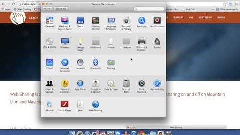 How to Enable Web Sharing in MAX OS X Mavericks