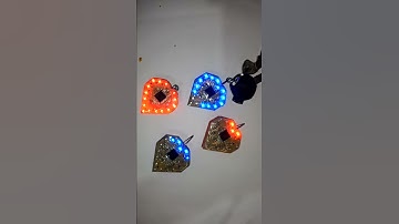 Led trái tim móc khóa