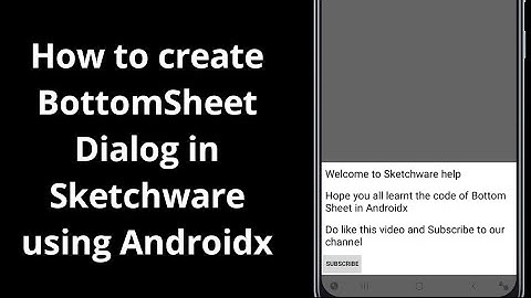 How to create BottomSheet Dialog in Sketchware using Androidx