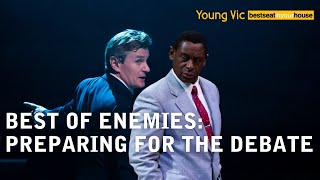 Charles Edwards as Gore Vidal and David Harewood as William Buckley in Best of Enemies | Young Vic