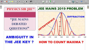 JEE MAINS DEBATED QUESTIONS | 2019 JANUARY | DIFFRACTION IN YDSE   AMBIGUOS | COUNTING MAXIMA