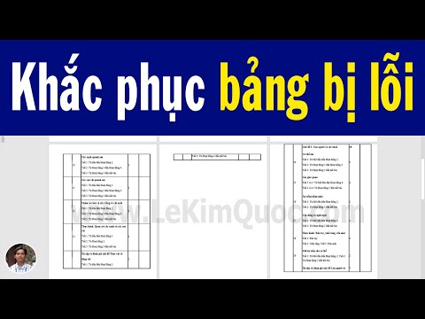 Video: Cách Khôi Phục Bảng