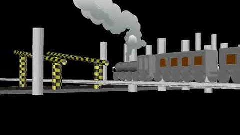 Basic train 3D model in AutoCAD and animated video
