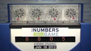 Evening Numbers Game Drawing: Monday, January 16, 2012