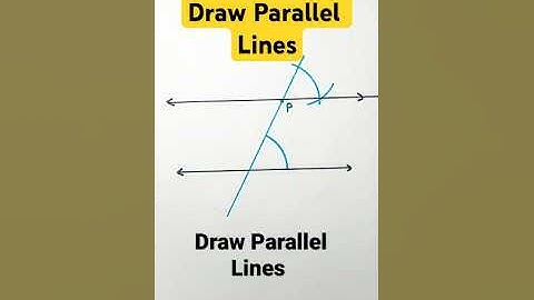 Construction Of Parallel lines | Practical Geometry