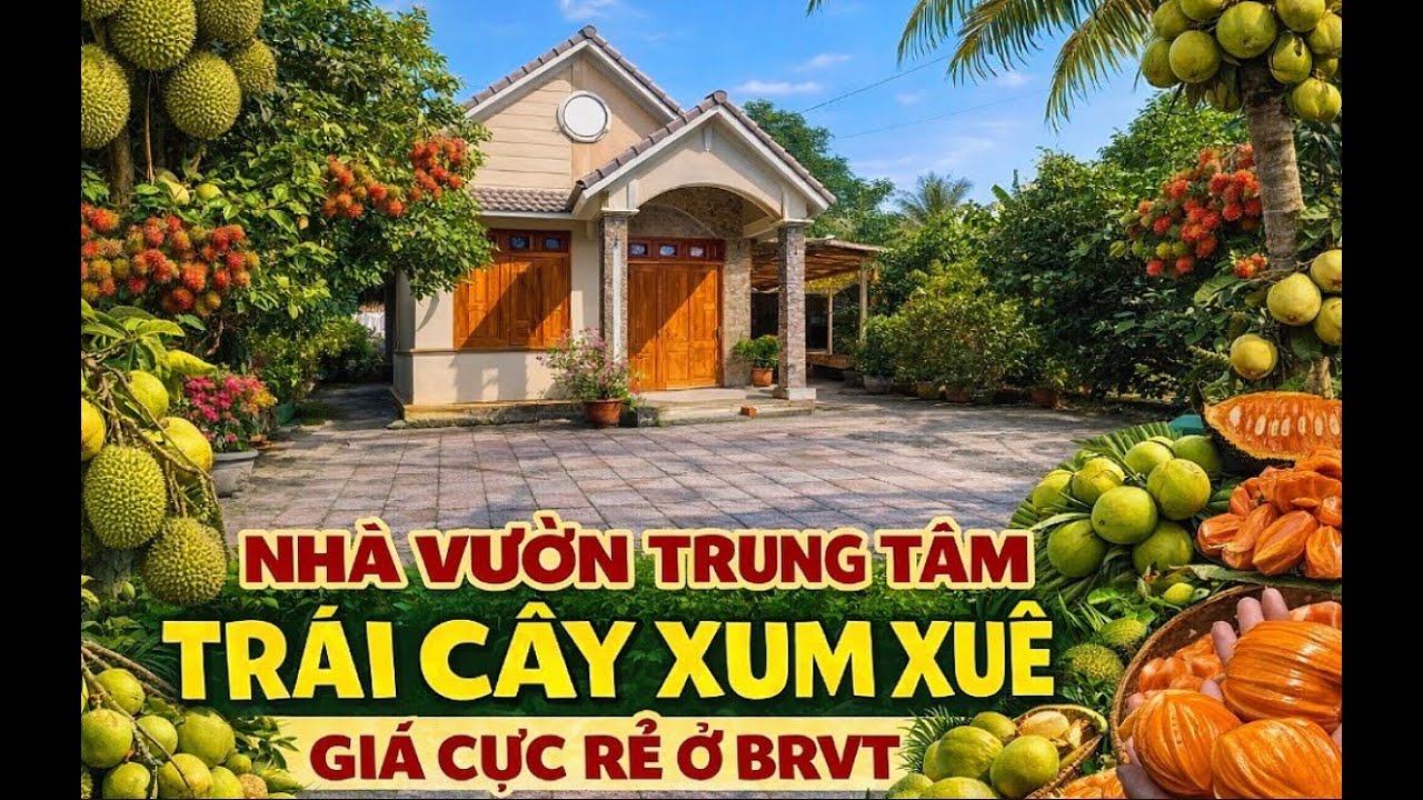 CẦN TIỀN CHO CON ĂN HỌC, CHỊ 3 CẦN NHƯỠNG LẠI NHÀ VƯỜN MÁI THÁI, FULL CÂY ĂN TRÁI GIÁ CỰC RẺ Ở BRVT.