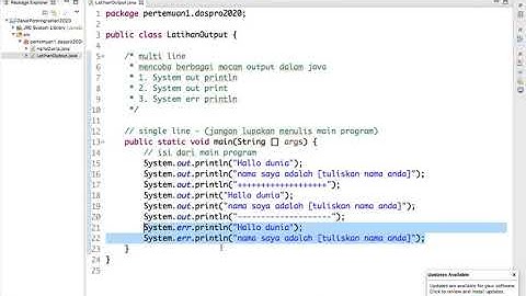 Latihan Output - Dasar Pemrograman IF UNPAS