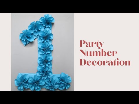 DIY 3D Floral Numbers for Birthday & Anniversary Decoration | 3D Floral Letters