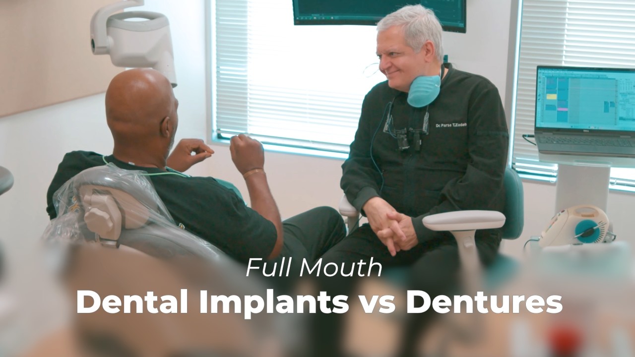 Full Mouth Dental Implants vs Dentures | Permanent Teeth Solution | Dr. Zadeh