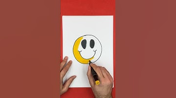 How to draw a happy face emoji for kids. Fun kids activity #kids #toddlers #preschool #draw