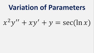 Differential Equation Variation of Parameters: x^2y