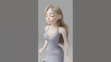 Stylized 3D Girl – Blender Character | Shorts