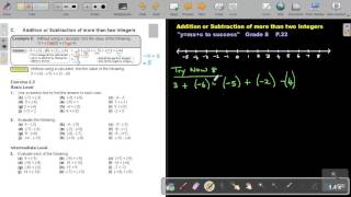 2.7 Addition or Subtraction of more than two Integers - Chapter 2 - part 7