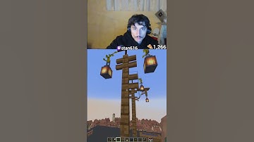 Building a Lamp Post #minecraft