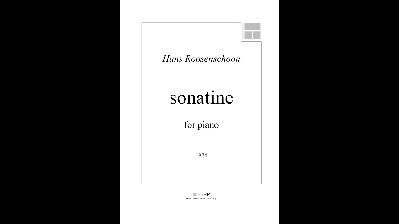 Sonatine 1974 Presto 1 by Hans Roosenschoon