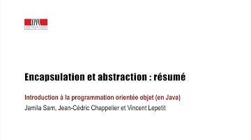 Encapsulation et abstraction : résumé