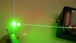 Green Laser Shreds Three Matches