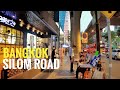 4K Bangkok Walk AFTER WORK On Silom Road - BTS Sala Daeng To Charoen Krung Road