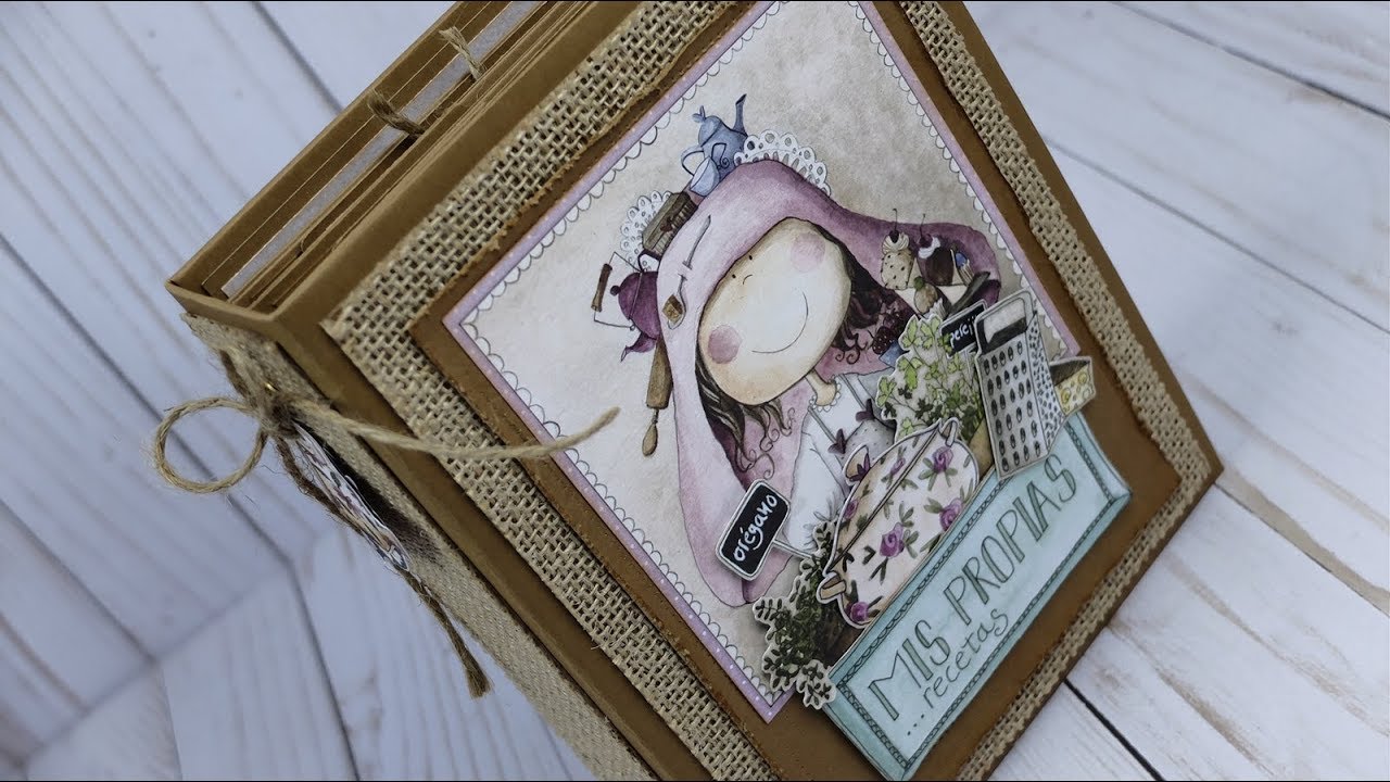 Scrapbooking Album - Mis Recetas - APRESENTAÇÂO - com La Tienda de las Manualidades