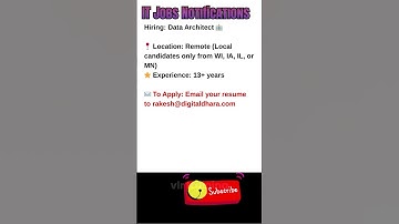 Data Architect Job   Remote in WI, IA, IL, MN Sept 24, 2025