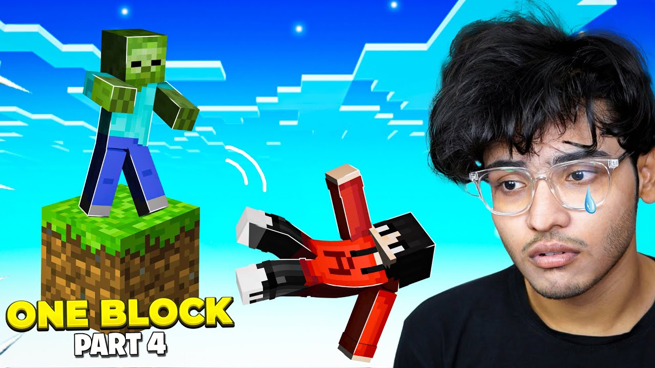 I GOT ATTACKED BY MONSTER IN MINECRAFT ONEBLOCK #4