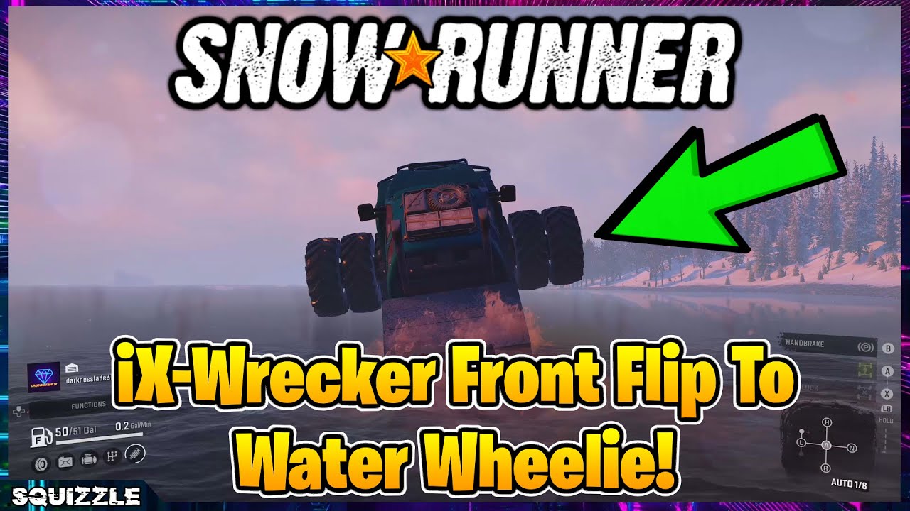 SnowRunner: iX-Wrecker Front Flip To Water Wheelie!